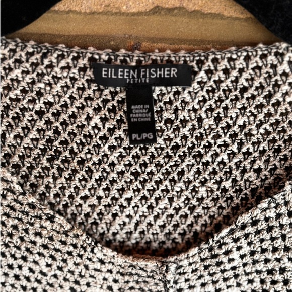 Eileen Fisher Petite women’s snap front long sleeve linen blend lady jacket LP - Picture 2 of 6